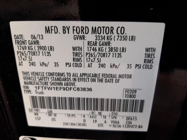 Photo 10 from auction – 2013 FORD F150 SUPER with VIN 1FTFW1EF9DFC83836