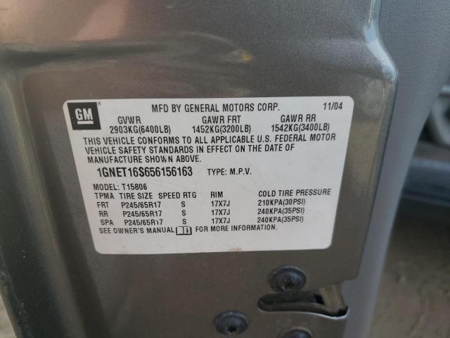 Photo 10 from auction – 2005 CHEVROLET TRAILBLAZE with VIN 1GNET16S656156163