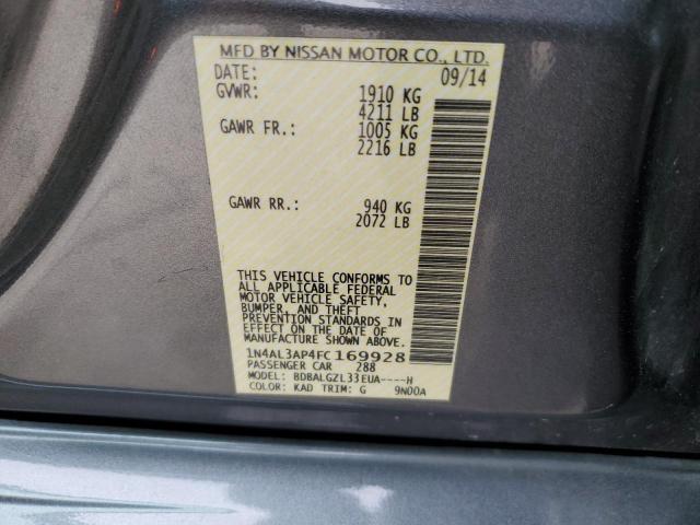 Photo 10 from auction – 2015 NISSAN ALTIMA 2.5 with VIN 1N4AL3AP4FC169928