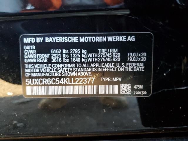 Photo 10 from auction – 2019 BMW X5 XDRIVE4 with VIN 5UXCR6C54KLL22377