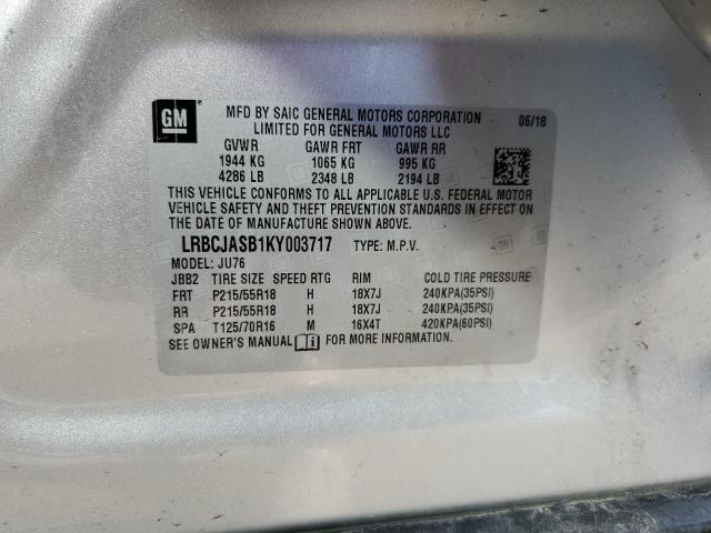 Photo 10 from auction – 2019 BUICK ENCORE PRE with VIN LRBCJASB1KY003717