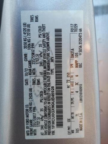 Photo 10 from auction – 2013 FORD ESCAPE SE with VIN 1FMCU0GX9DUB46928