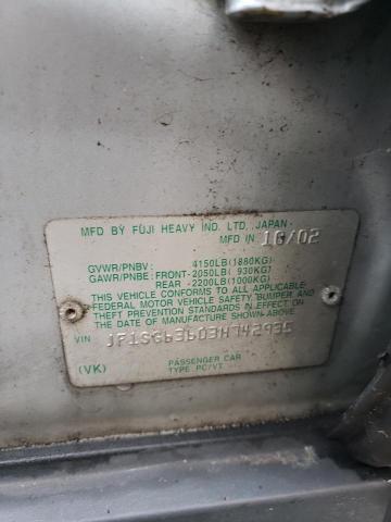 Photo 10 from auction – 2003 SUBARU FORESTER 2 with VIN JF1SG63603H742935
