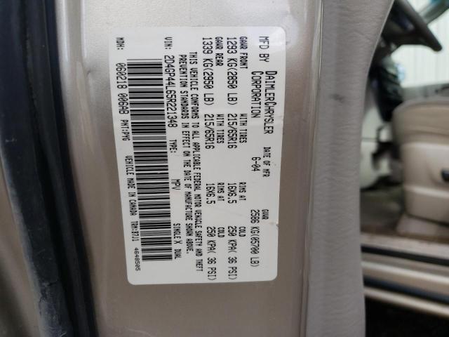 Photo 10 from auction – 2005 DODGE GRAND CARA with VIN 2D4GP44L65R221348