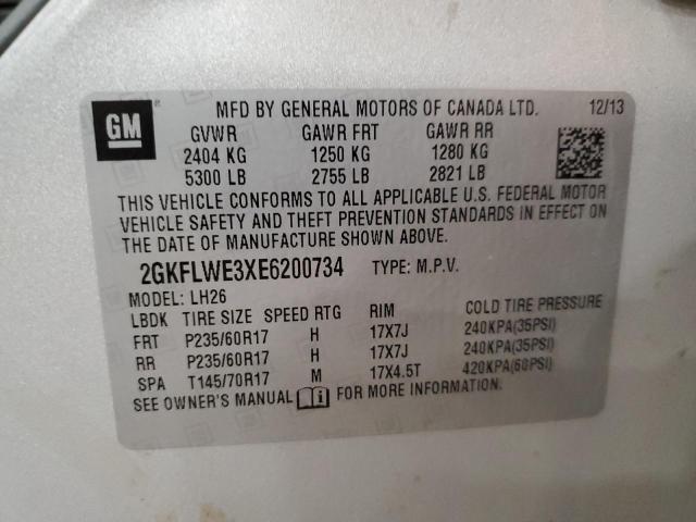 Photo 10 from auction – 2014 GMC TERRAIN SL with VIN 2GKFLWE3XE6200734