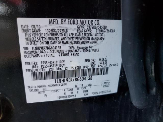 Photo 10 from auction – 2011 LINCOLN MKS with VIN 1LNHL9ER7BG604138