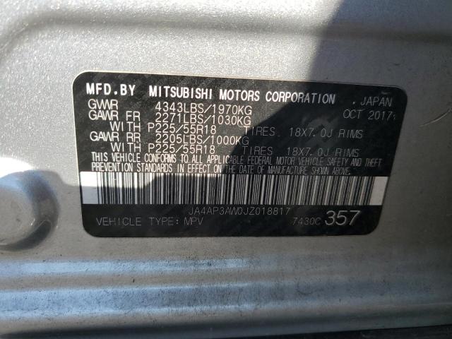 Photo 10 from auction – 2018 MITSUBISHI OUTLANDER with VIN JA4AP3AW0JZ018817