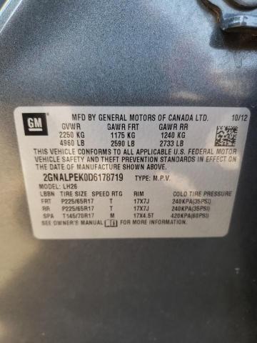 Photo 10 from auction – 2013 CHEVROLET EQUINOX LT with VIN 2GNALPEK0D6178719