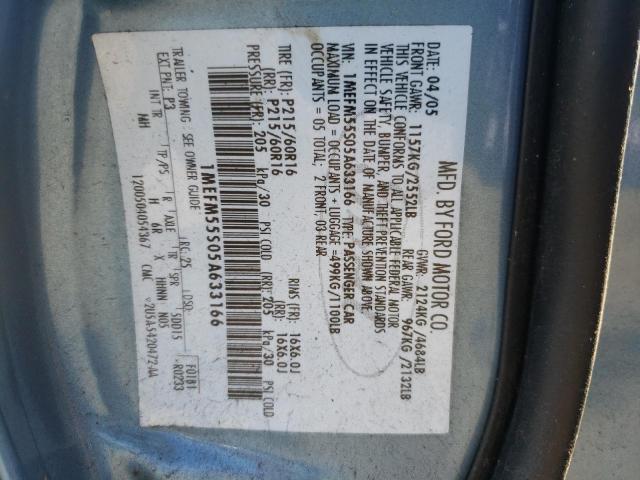 Photo 10 from auction – 2005 MERCURY SABLE LS P with VIN 1MEFM55S05A633166