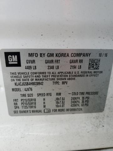 Фото 10 с аукциона – 2017 BUICK ENCORE ESS с VIN KL4CJGSB4HB038942