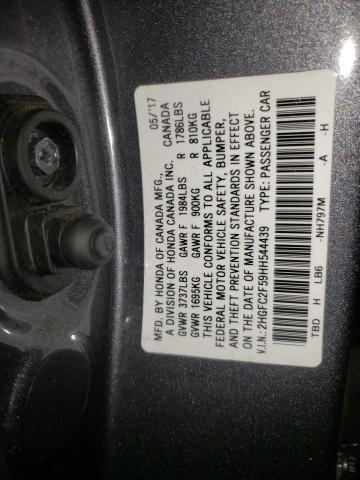 Photo 10 from auction – 2017 HONDA CIVIC LX with VIN 2HGFC2F59HH544439