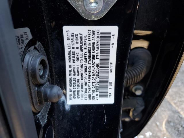 Photo 10 from auction – 2018 HONDA CIVIC EX with VIN 19XFC2F70JE205490