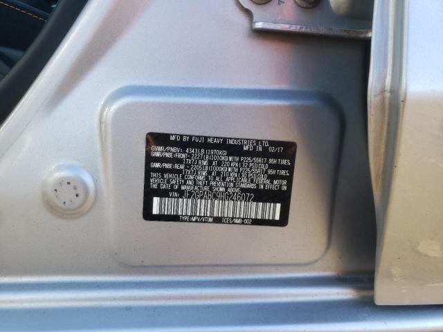 Photo 10 from auction – 2017 SUBARU CROSSTREK with VIN JF2GPABC9HG246072