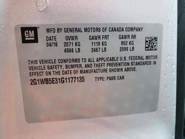 Photo 10 from auction – 2016 CHEVROLET IMPALA LIM with VIN 2G1WB5E31G1177135