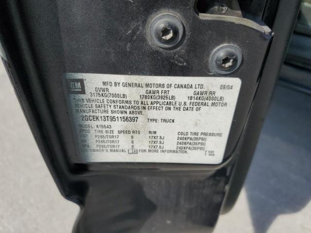 Photo 10 from auction – 2005 CHEVROLET SILVERADO with VIN 2GCEK13T951156397