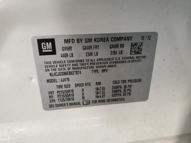 Photo 10 from auction – 2014 BUICK ENCORE with VIN KL4CJGSB6EB627874