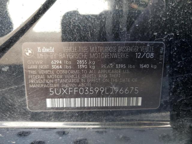 Photo 10 from auction – 2009 BMW X5 XDRIVE3 with VIN 5UXFF03599LJ96675