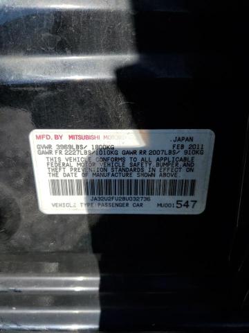 Photo 10 from auction – 2011 MITSUBISHI LANCER ES/ with VIN JA32U2FU2BU032736