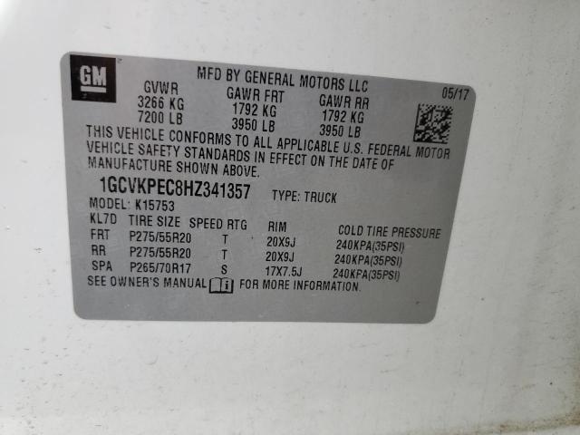 Photo 10 from auction – 2017 CHEVROLET SILVERADO with VIN 1GCVKPEC8HZ341357