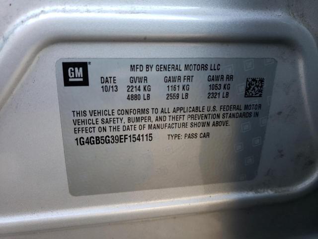 Photo 10 from auction – 2014 BUICK LACROSSE with VIN 1G4GB5G39EF154115