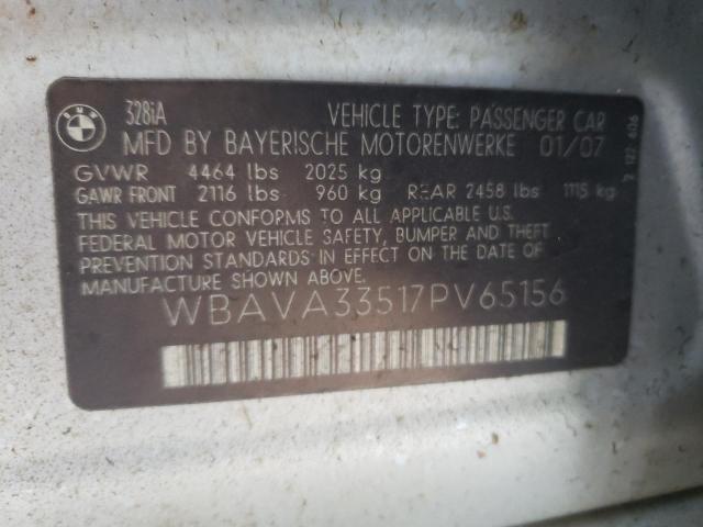 Photo 10 from auction – 2007 BMW 328 I with VIN WBAVA33517PV65156