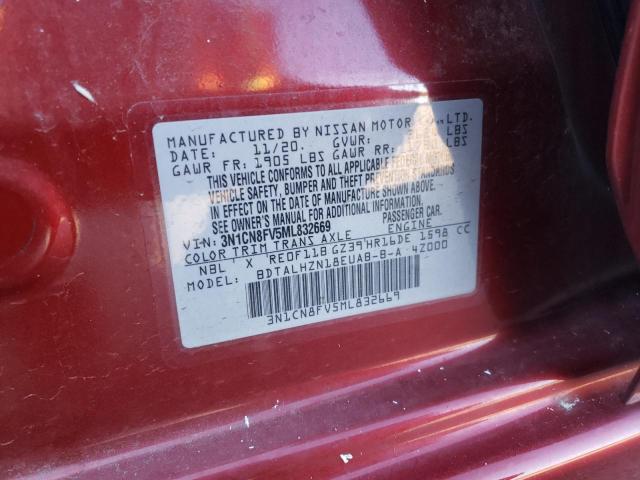 Photo 10 from auction – 2021 NISSAN VERSA SR with VIN 3N1CN8FV5ML832669