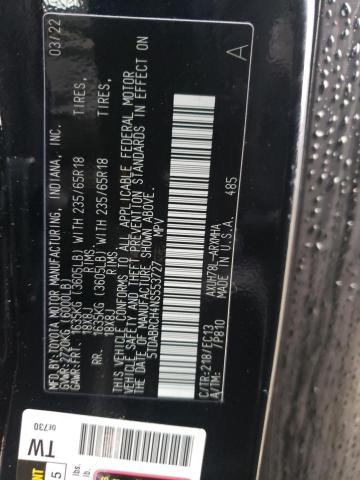 Photo 10 from auction – 2022 TOYOTA HIGHLANDER with VIN 5TDABRCH4NS553727