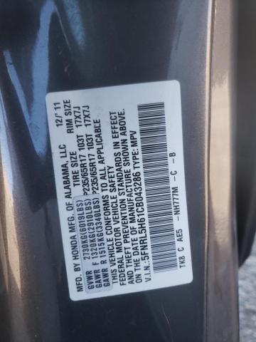 Photo 10 from auction – 2012 HONDA ODYSSEY EX with VIN 5FNRL5H61CB043286