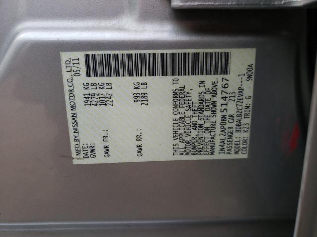 Photo 10 from auction – 2011 NISSAN ALTIMA BAS with VIN 1N4AL2AP0BN514767