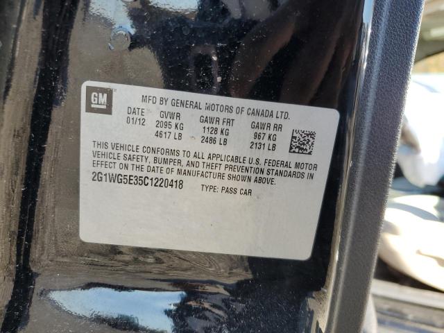 Photo 10 from auction – 2012 CHEVROLET IMPALA LT with VIN 2G1WG5E35C1220418