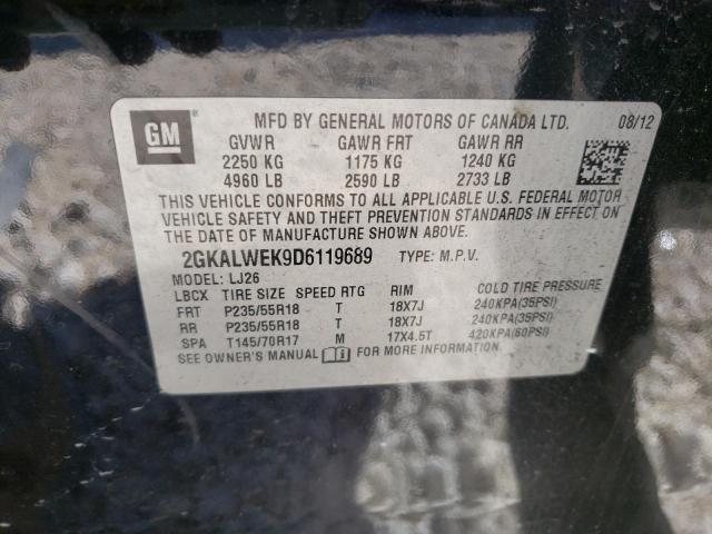Photo 10 from auction – 2013 GMC TERRAIN SL with VIN 2GKALWEK9D6119689