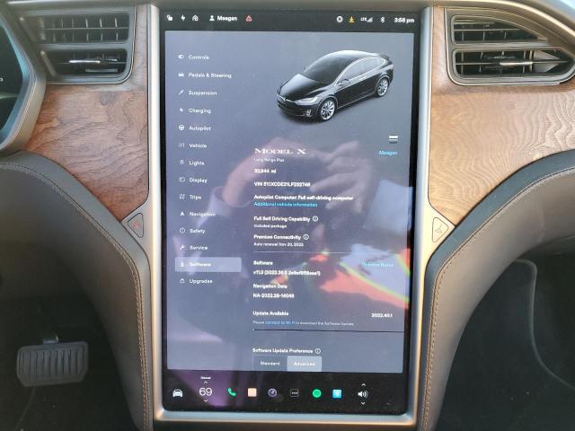 Photo 8 from auction – 2020 TESLA MODEL X with VIN 5YJXCDE21LF232748