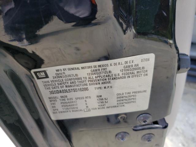 Photo 10 from auction – 2007 BUICK RENDEZVOUS with VIN 3G5DA03L57S516286