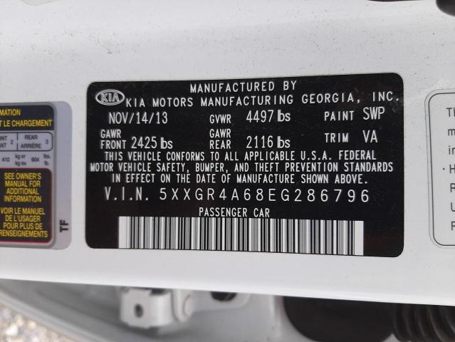 Photo 10 from auction – 2014 KIA OPTIMA SX with VIN 5XXGR4A68EG286796