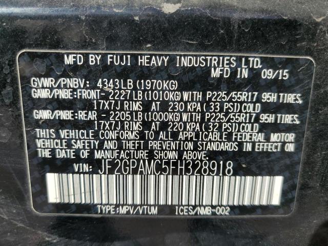 Photo 10 from auction – 2015 SUBARU XV CROSSTR with VIN JF2GPAMC5FH328918