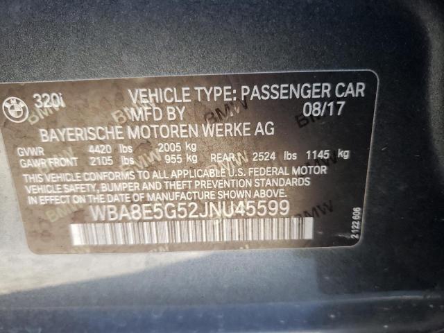 Photo 10 from auction – 2018 BMW 320 XI with VIN WBA8E5G52JNU45599