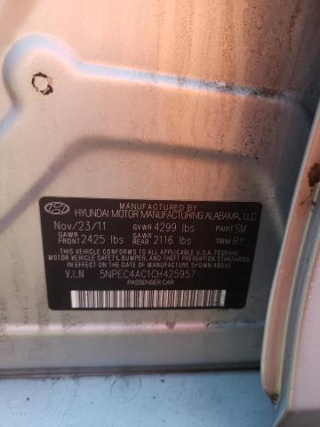 Photo 10 from auction – 2012 HYUNDAI SONATA SE with VIN 5NPEC4AC1CH425957