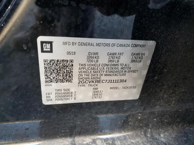 Photo 10 from auction – 2018 CHEVROLET SILVERADO with VIN 2GCVKREC7J1111304