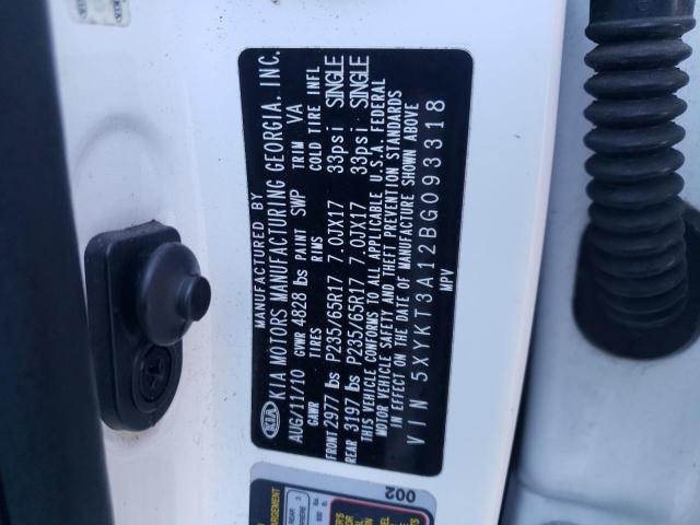 Photo 10 from auction – 2011 KIA SORENTO BA with VIN 5XYKT3A12BG093318