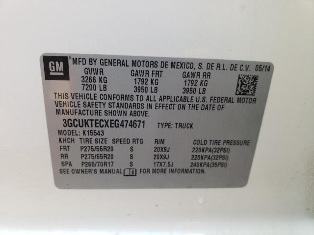 Photo 10 from auction – 2014 CHEVROLET SILVERADO with VIN 3GCUKTECXEG474671