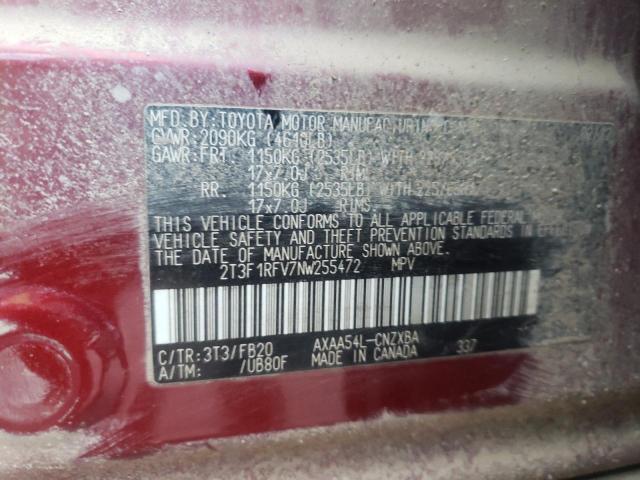 Photo 10 from auction – 2022 TOYOTA RAV4 LE with VIN 2T3F1RFV7NW255472