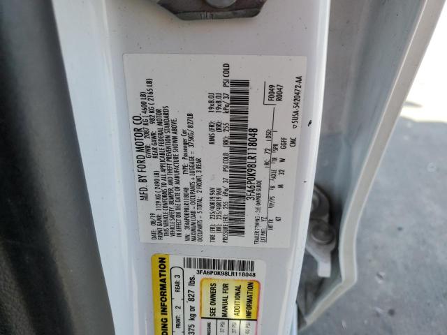 Photo 12 from auction – 2020 FORD FUSION TIT with VIN 3FA6P0K98LR118048