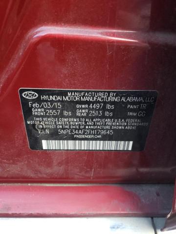 Photo 10 from auction – 2015 HYUNDAI SONATA SPO with VIN 5NPE34AF2FH179645