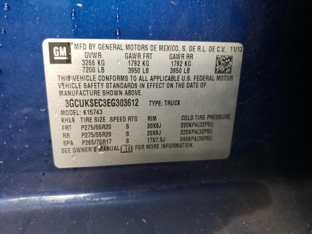 Photo 10 from auction – 2014 CHEVROLET SILVERADO with VIN 3GCUKSEC3EG303612
