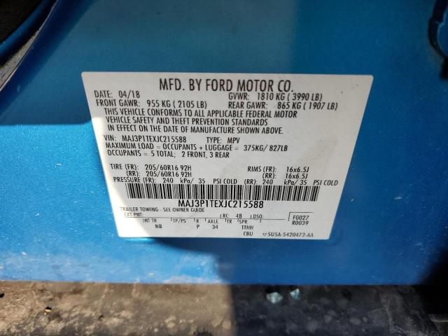 Photo 10 from auction – 2018 FORD ECOSPORT S with VIN MAJ3P1TEXJC215588
