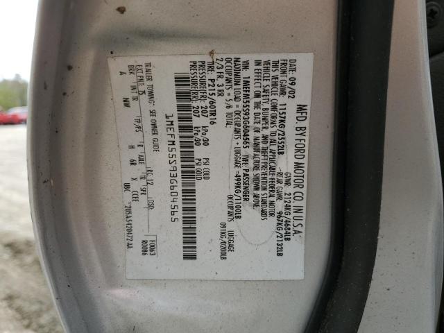 Photo 10 from auction – 2003 MERCURY SABLE LS P with VIN 1MEFM55S93G604565