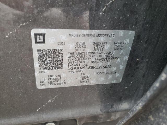 Photo 10 from auction – 2019 GMC ACADIA SLE with VIN 1GKKNSLS8KZ215020