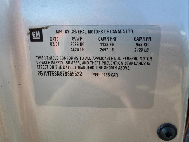 Photo 10 from auction – 2007 CHEVROLET IMPALA LT with VIN 2G1WT58N879365632