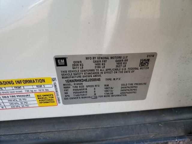 Photo 10 from auction – 2014 CHEVROLET TRAVERSE L with VIN 1GNKRHKD4EJ268846