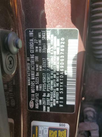 Photo 14 from auction – 2013 KIA SORENTO LX with VIN 5XYKTDA69DG376920